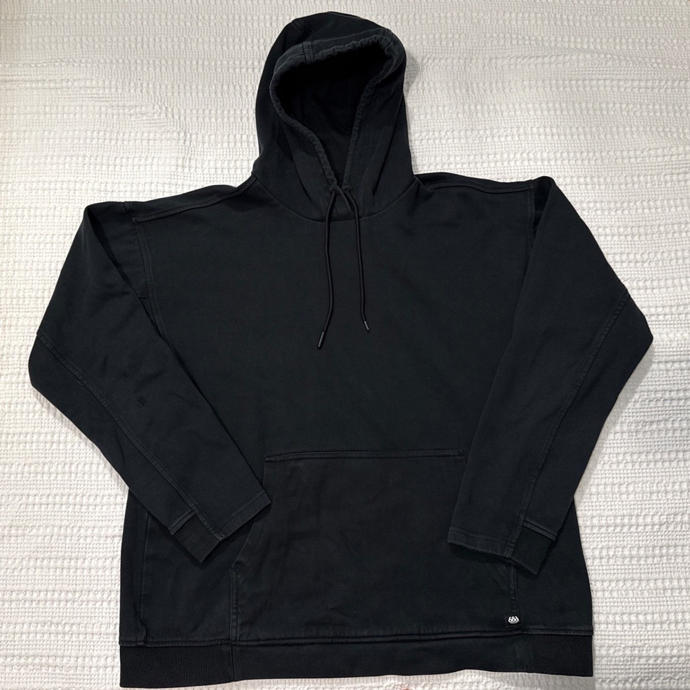 686 Everywhere Performance Double Knit Hoodie Black Mens Large KCRGNS25 Pullover